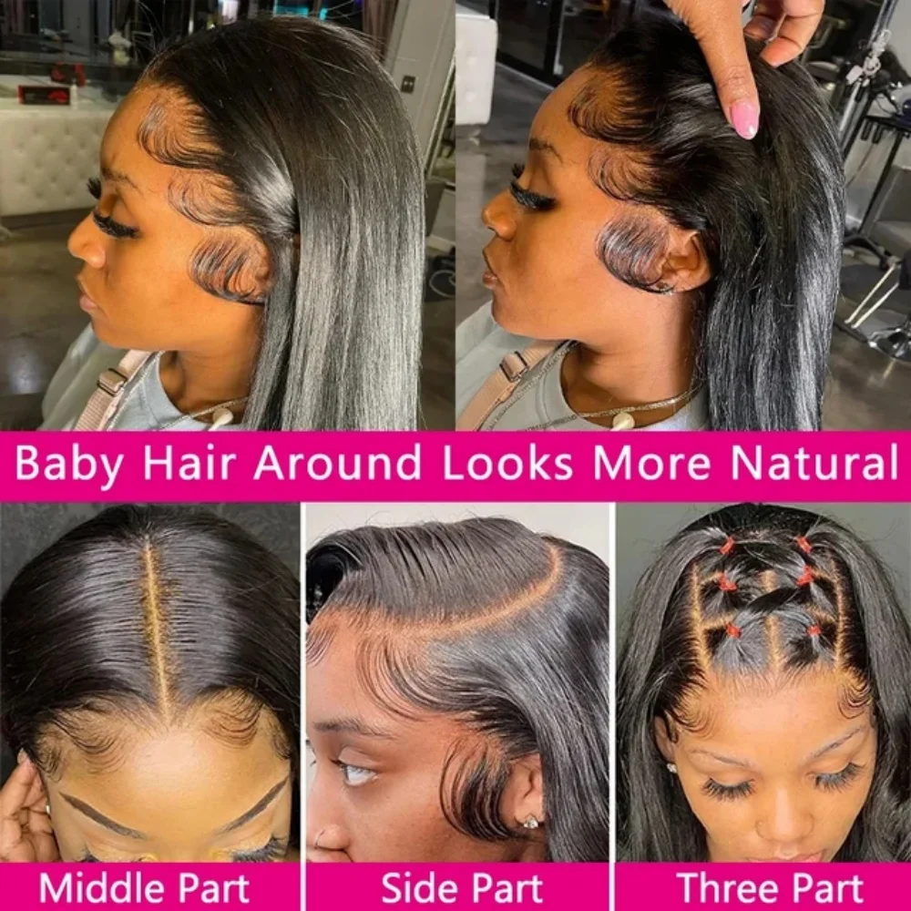 Silkwave 40 pollici 13x6 parrucca frontale per le donne nere parrucche brasiliane capelli umani 13x4 osso dritto hd trasparente parrucche anteriori in pizzo