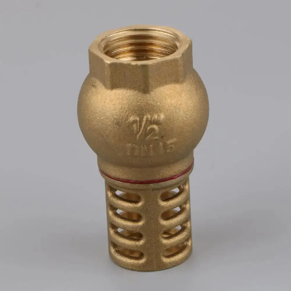 Strong Metal Brass Foot Valve Female Thread One Way Check Valve Easy Installation Anti Backflow Bottom Valve