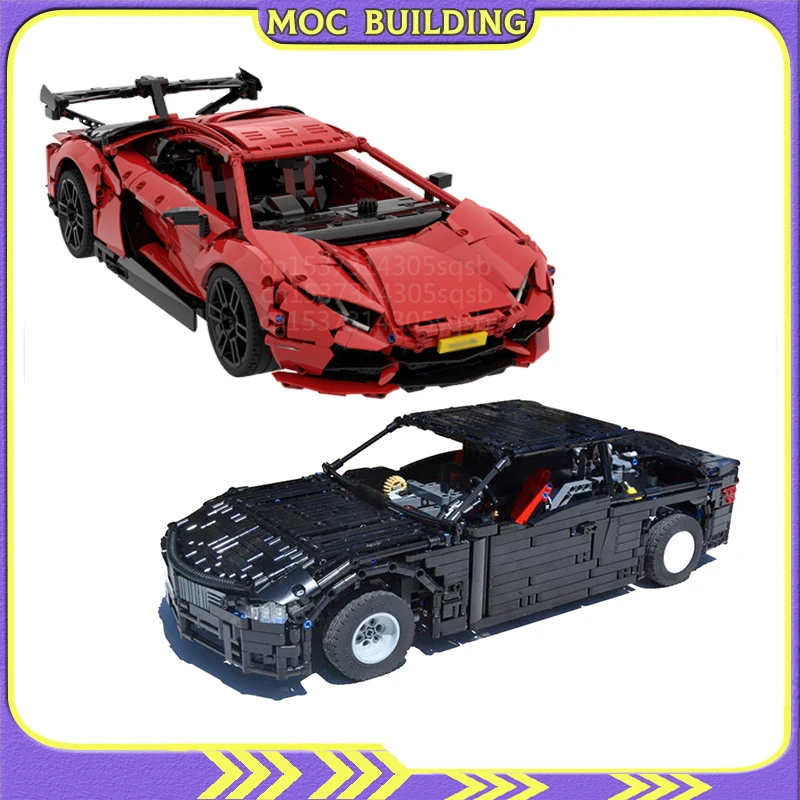 

Motorized Sports Car MOC Building Blocks Model DIY Race Vehicle Racing Supercar Assemble Bricks Bricks Toy Gift