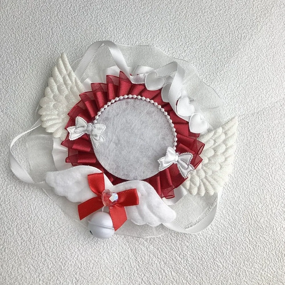 Portable Kawaii 58mm Can Badge Cover Lace Wings Bow Handmade Badge Displaying Case Korean Style Badge Organizer Girls