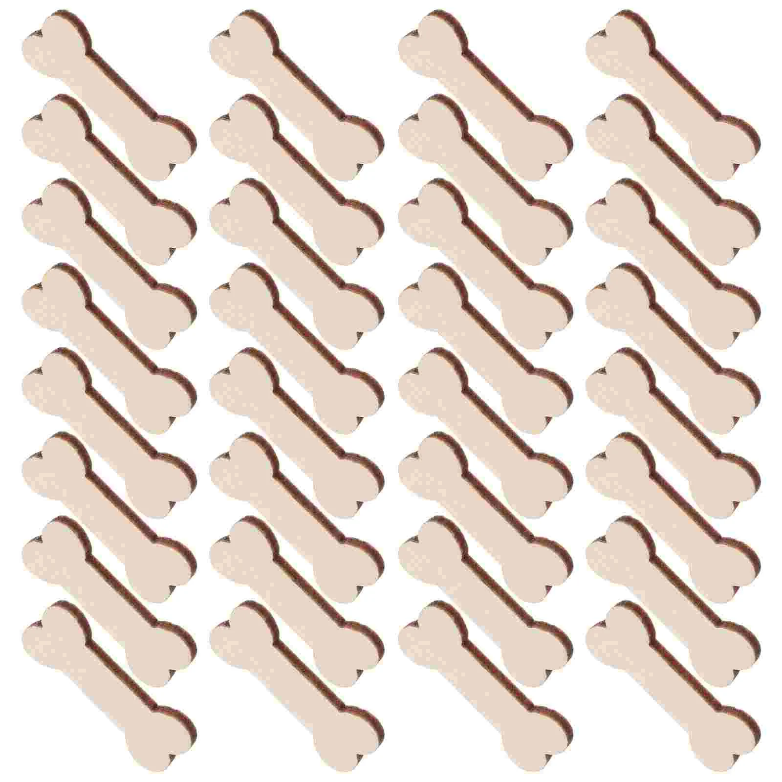 100 pezzi di ossa decorative fette di legno a forma di cane ornamenti artigianali progetti di decorazioni per la casa abbellimenti in legno non finiti versatili