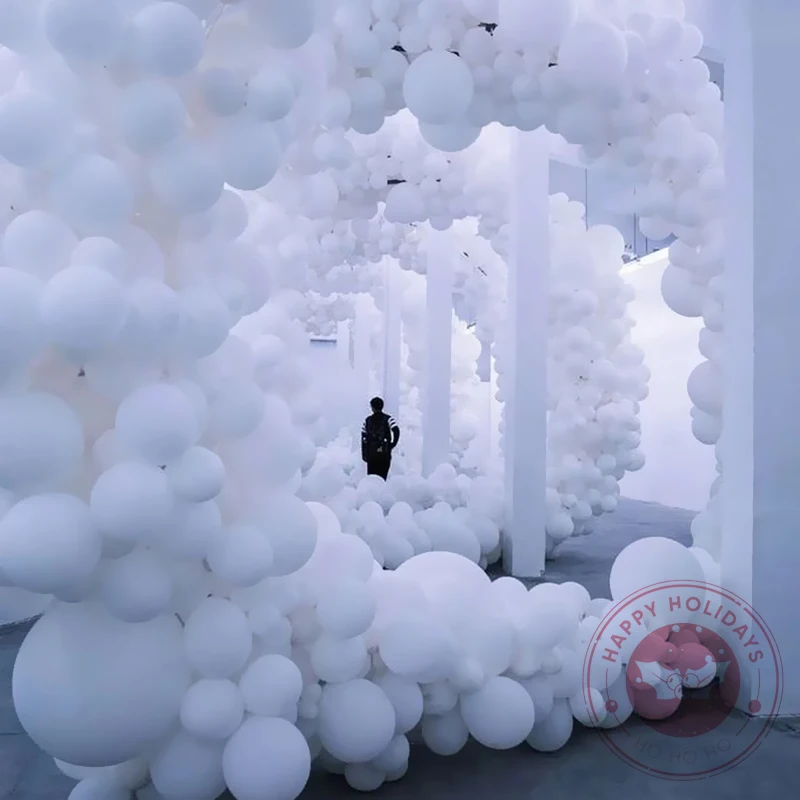 Matte Pure White Balloons Wedding Decoration Happy Birthday Party Baby Shower Globos 5-36" Round Latex Helium Balloon Arch Decor image 3
