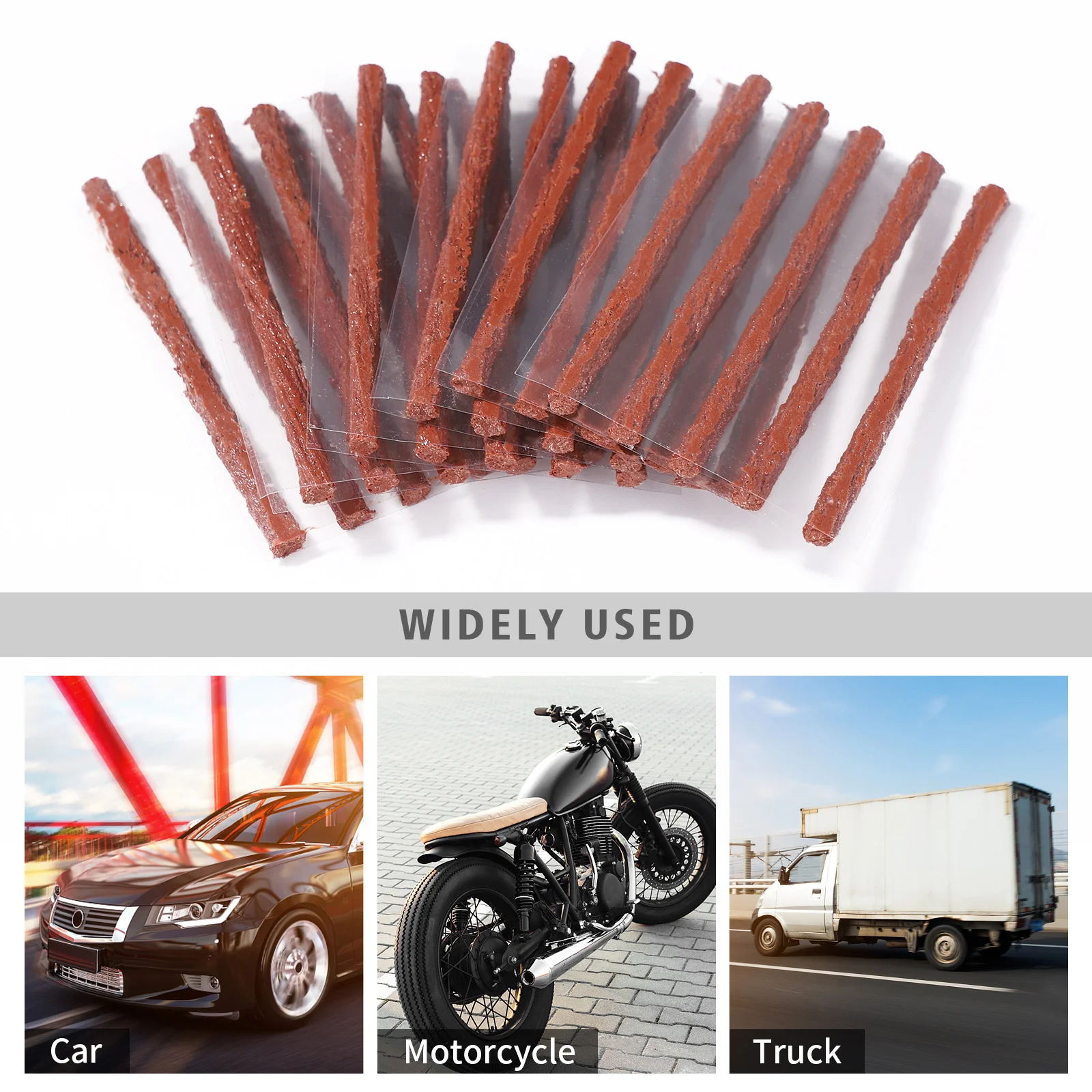 30 قطعة شرائط إصلاح الإطارات إصلاح دائم مجاني لسيارة دراجة نارية إطارات دون أنابيب دراجة نارية الإطارات إصلاح الشريط