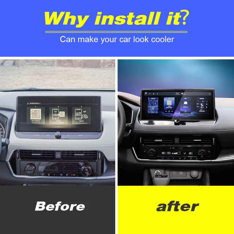 Hivotd Auto Navigation Film GPS Display Screen Protector Tempered Glass Sticker Instrument Membrane For Nissan X-trail T33 2023