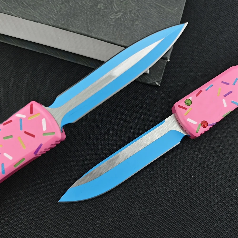 2025 MICR Ultra Pocket Folding Knife D2 Blade Donut T6 Aluminum Handle Outdoor Camping Hunting Defense Knives EDC Tactical Tools