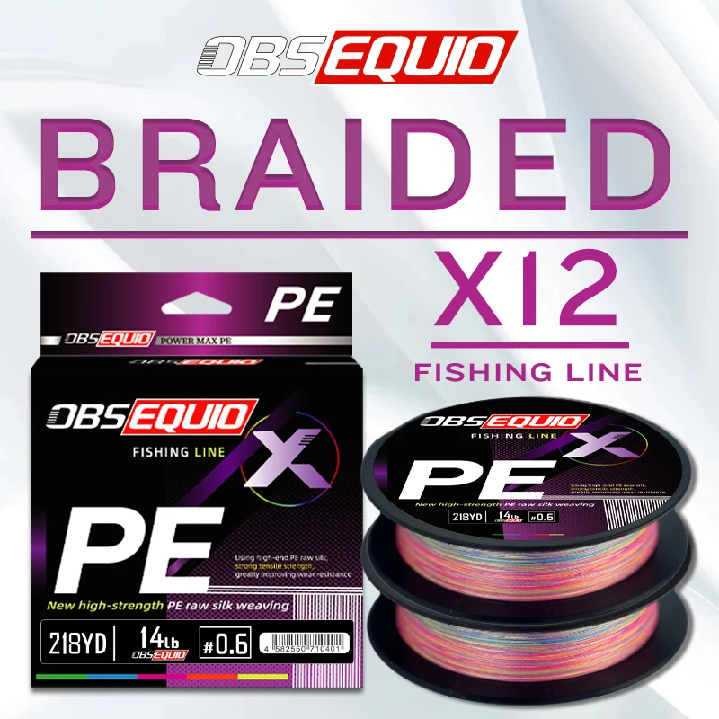 12 Strands Fishing Line 300 500M Braided PE Strong Fishing Line Multifilament Durable Fishing Line 12-wire multifilament line