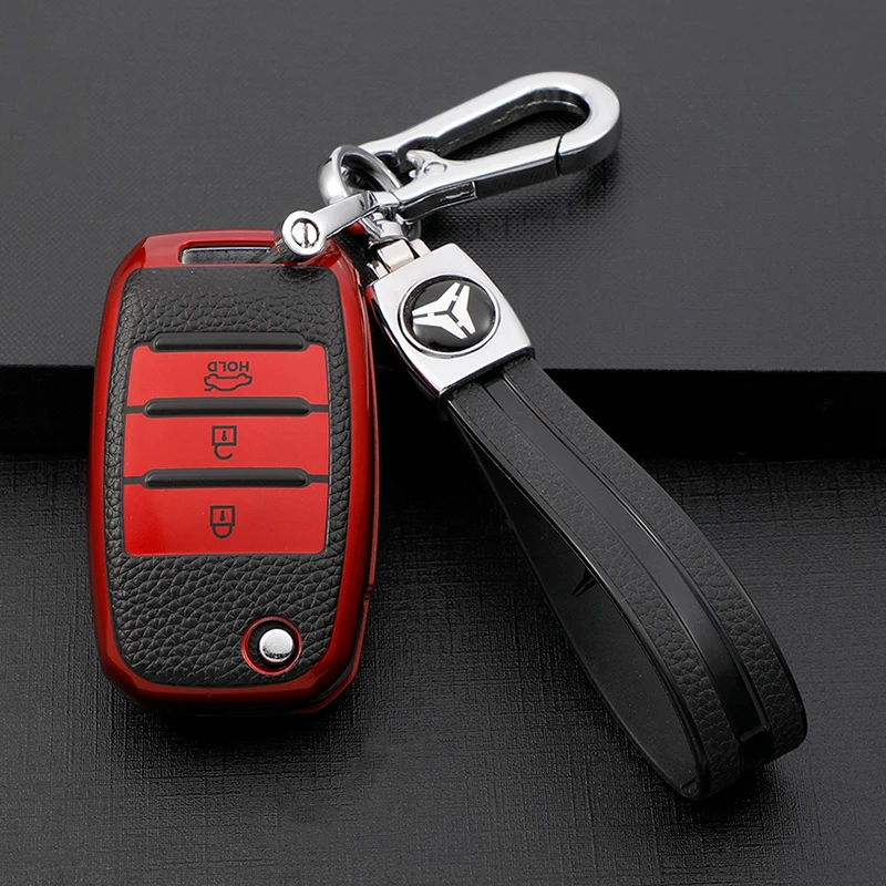 TPU Leahter Car Flip Key Case Protective Cover Shell Holder for KIA Sid Rio Soul Sportage Ceed Sorento Cerato K2 K3 K4 K5