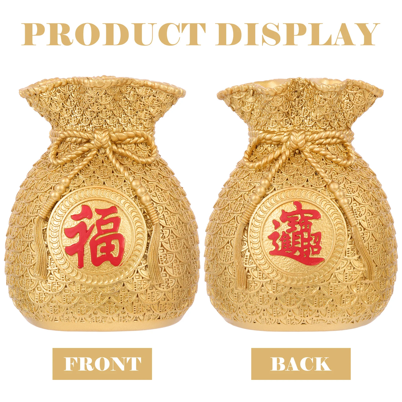 

Resin Lucky Home Vase Decor Decor New Year Money Bag Vase Dried Flower Arrangement Home Table nament Safe Material
