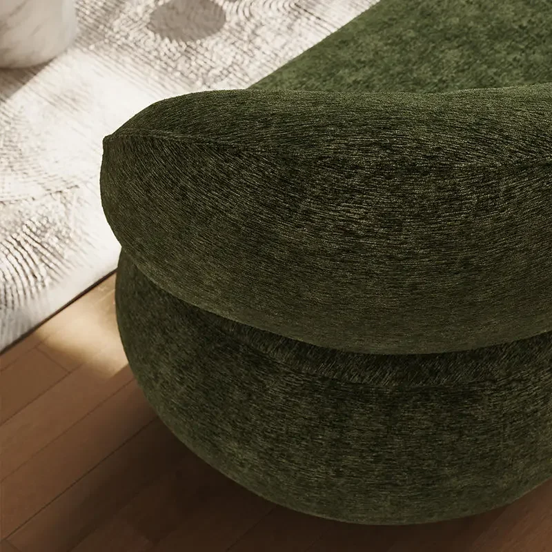 Minimalist hot-selling fabric sofa, living room home arc, light luxury straight row cream wind