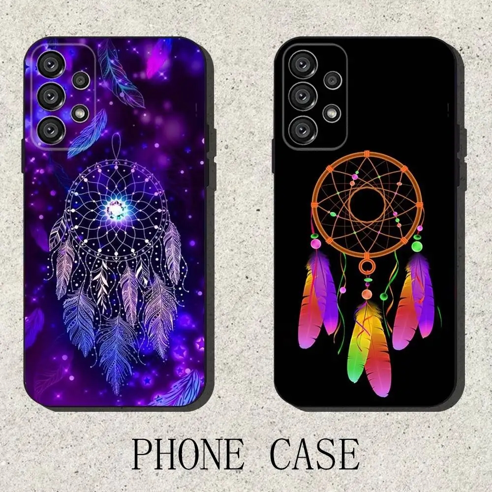 

Dreamcatcher Colourful Feathers Phone Case For Samsung S25,S24,S21,S22,S23,S30,Ultra,S20,Plus,Fe,Lite,Note,10,9,5G Black Cover