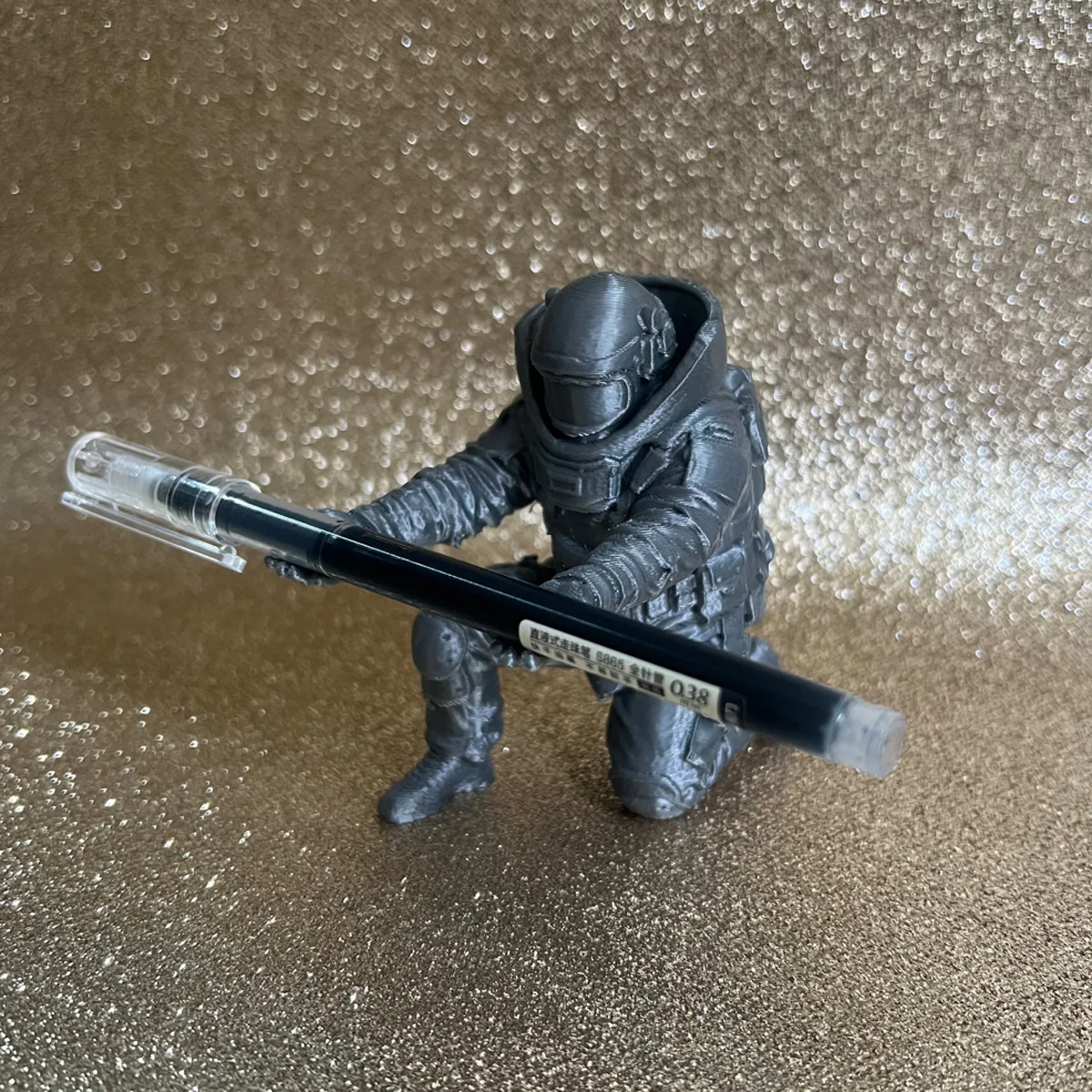 (8*7.5cm) 3D Printed Military Tactical Pen Holder Desktop Organizer Soldier Military Luxury Gift Office Stationery Stand