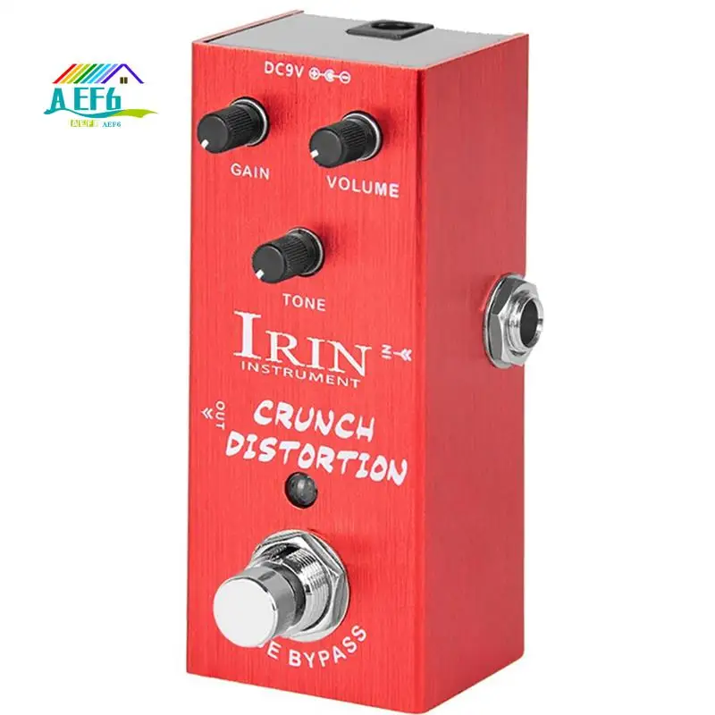 

AEF6-IRIN Electric Guitar British Distortion Effector Chorus Professional Single Block Effector Brushed Red
