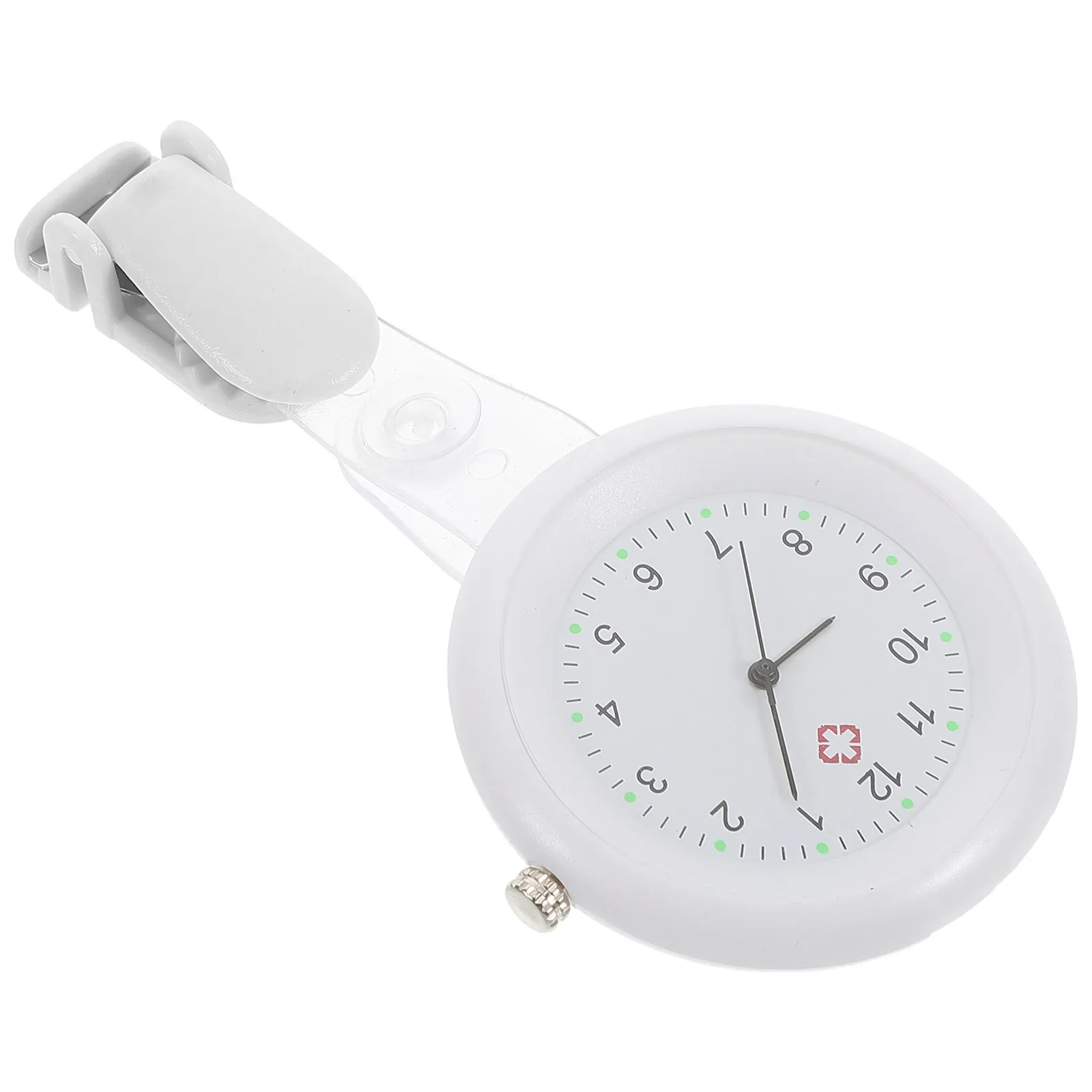 Retractable Nurse Watch Lightweight Plastic Case Quartz Movement Accurate Timekeeping for Hospitals Nursing Homes Emergency