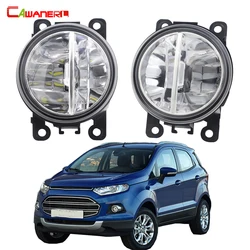2 X 30W 6000LM LED Fog Light Assembly For Ford EcoSport 2013 2014 2015 2016 Car Front Fog Daytime Running Lamp DRL White Yellow