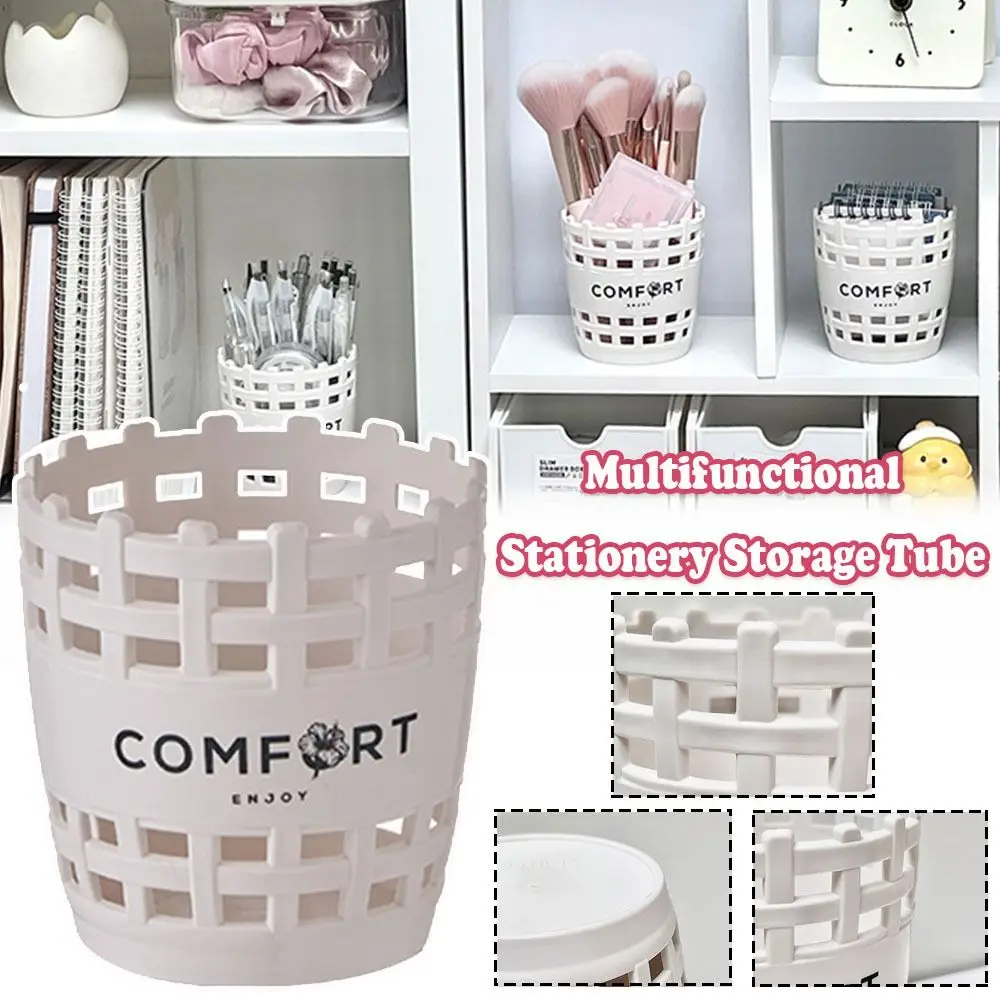Cute Large Capacity Pen Holder Student Stationery Organizer Makeup Brush Holder Stationery Storage Tube Pen Insert