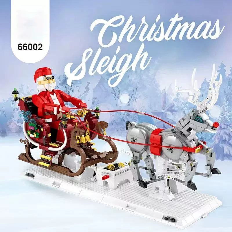 843 elementy Świąteczne ozdoby Brick Head Z, klocki konstrukcyjne, model architektoniczny do składania, prezenty świąteczne dla dzieci