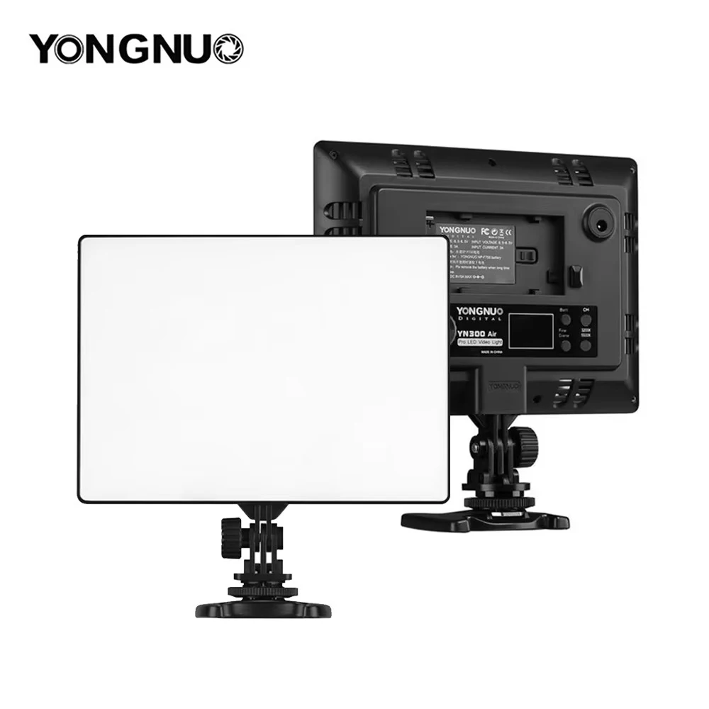 Yongnuo yn300 ar YN-300Air led câmera luz de vídeo fotografia luz de vídeo com kit adaptador de alimentação ac para canon nikon sony câmera