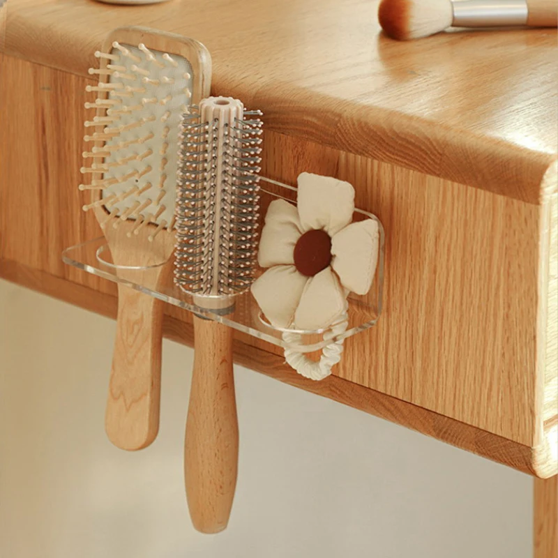 Acryl Kamm Halter Organizer Lagerung Regal Klar Transparent Wand-Montiert Haar Pinsel Rack Bad Zubehör Hause Regale