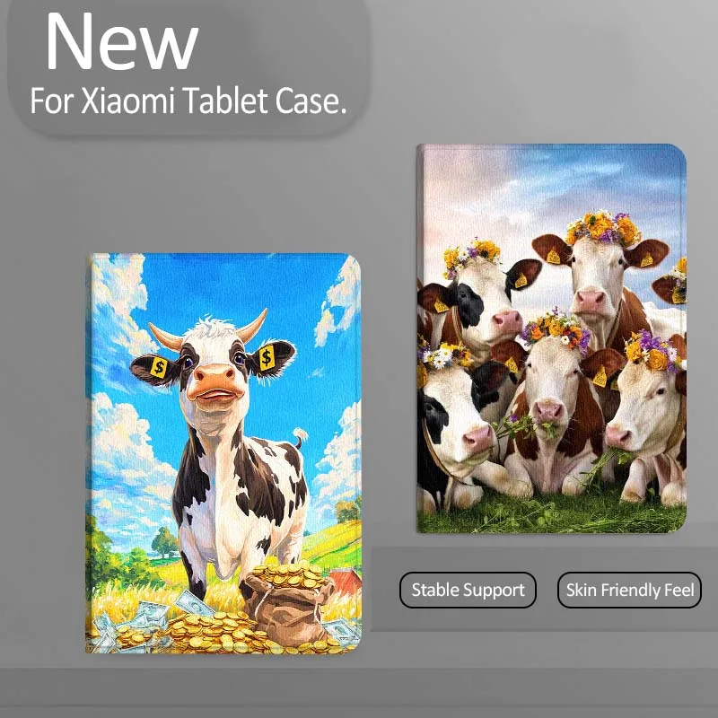 

Cartoon Anime Cow Pattern For Xiaomi Redmi Mi Pad 4 5 6 7 8 K SE Mini Pro Plus Max 10.1 11.2 inch Tablet Case