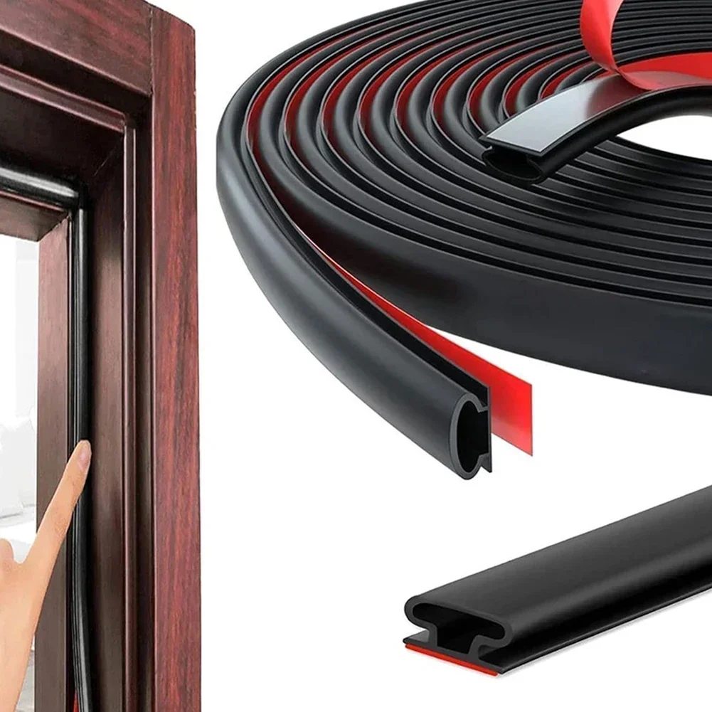 D-Shape Sealing Strip Door Sealing Strip Energy Saving Cut To Size Durability Dust Prevention Easy Installation