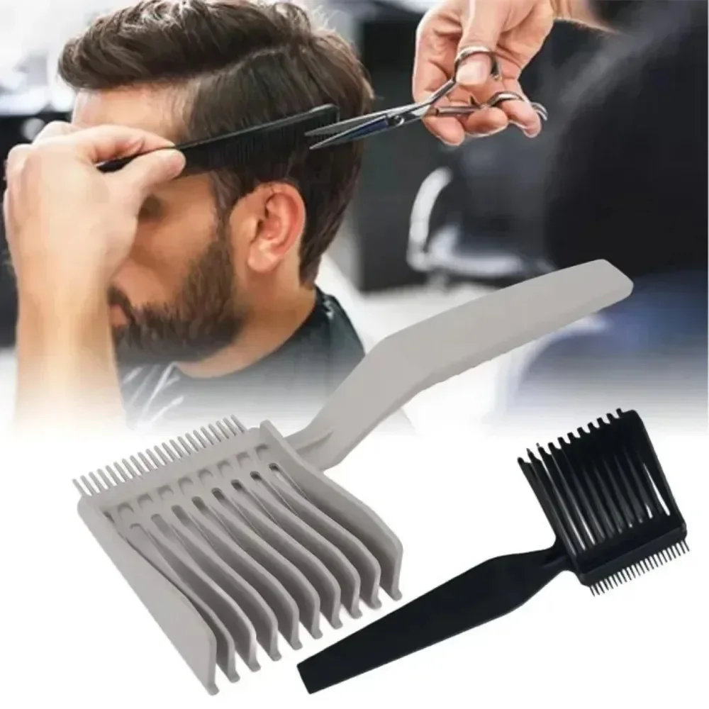 Curved Barber Comb Ergonomic Positioning Gradient Heat Resistant Flat Roof Hairdressing Tools for Professional Salon Barber Shop