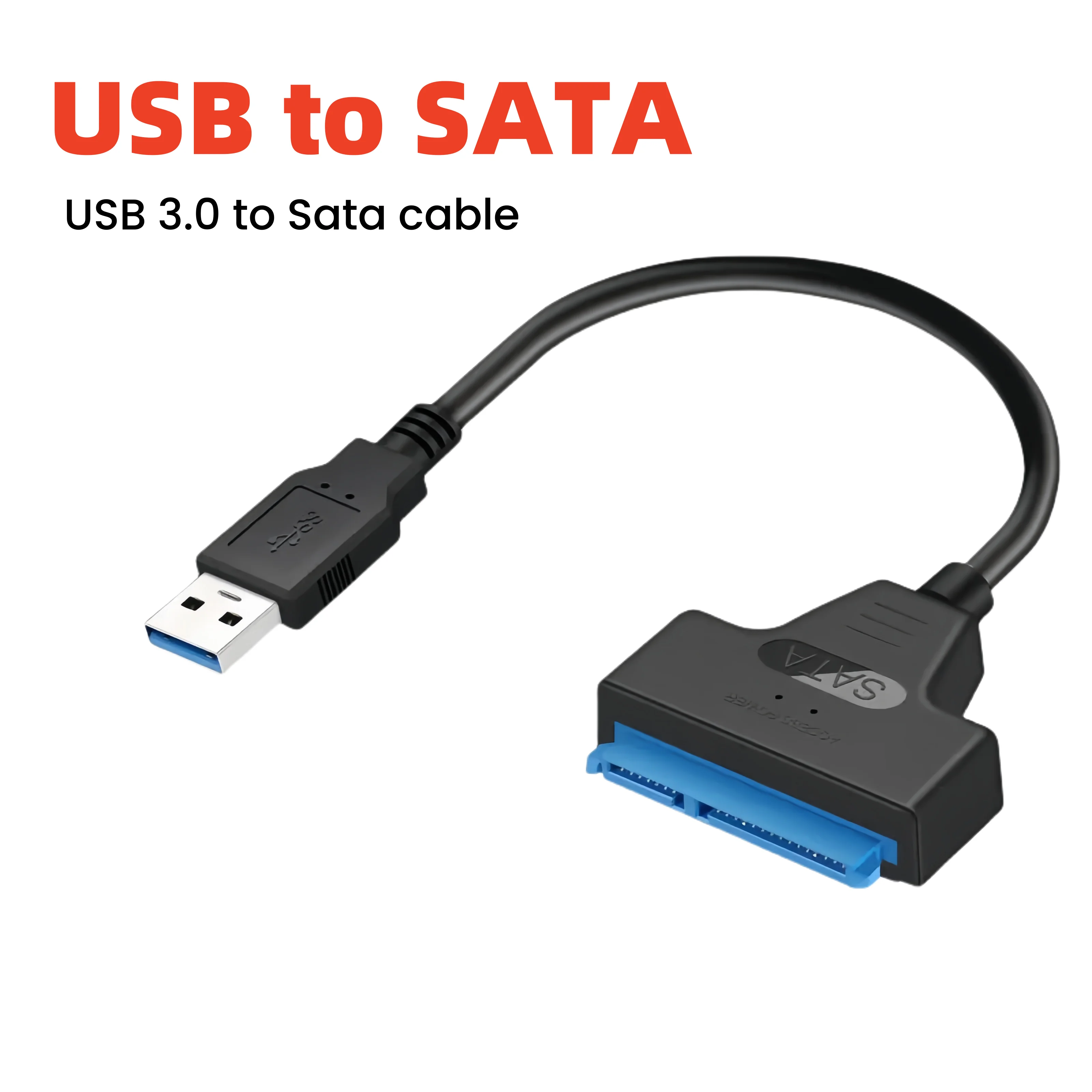 SATA3 to USB 3.0 / 2.0 Cable for 2.5 Inch External HDD SSD Hard Drive SATA 3 22 Pin Adapter USB 3.0 to Sata3 Cord Up to 5 Gbp