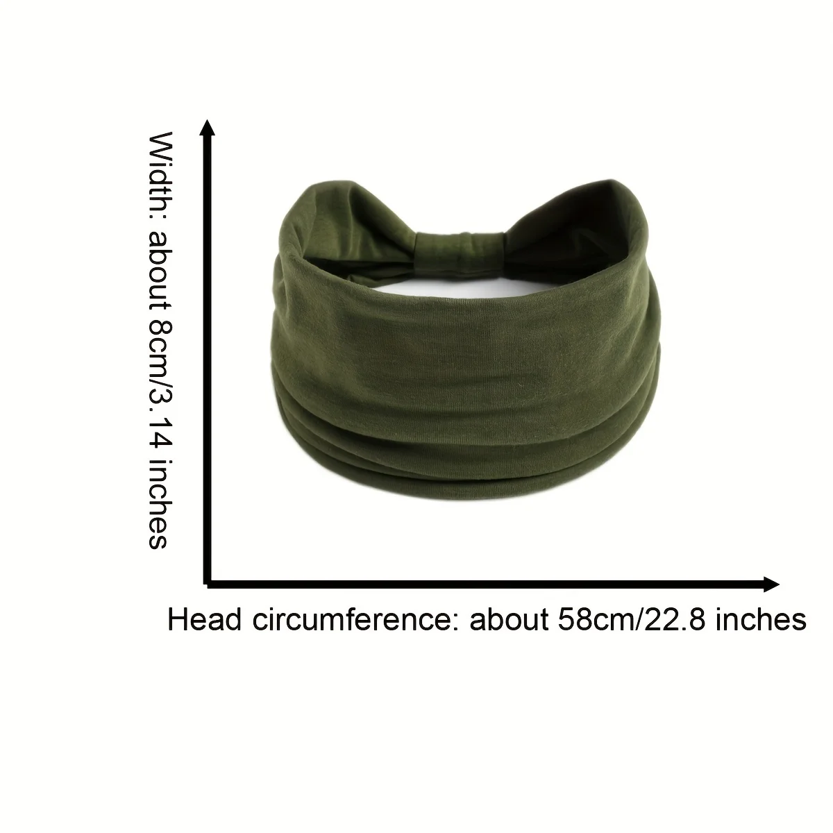 Damen-Stirnband, breit, um das Haar gewickelt, extra großes Kopftuch-Stirnband, für Yoga, Laufen, Schweißabsorption, Sport, elastisches Stirnband – Detail 5