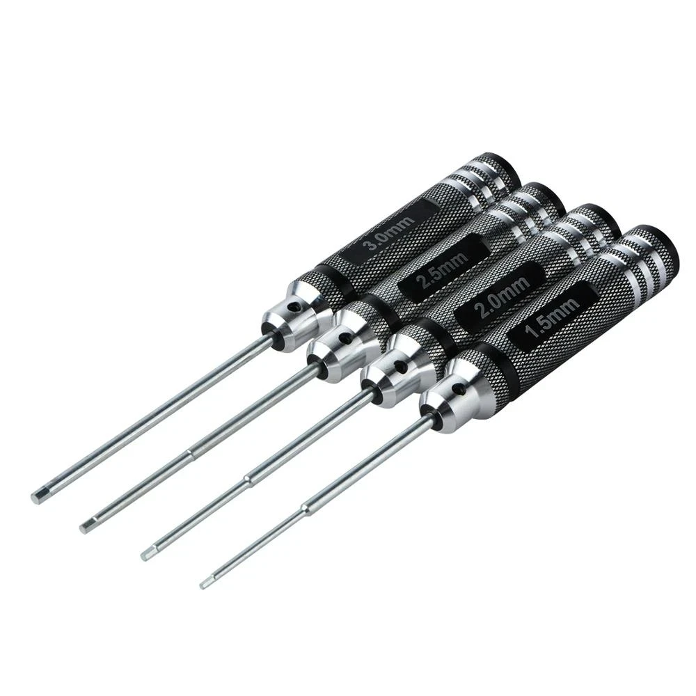 7pcs Titanium Plating Mini Precision Hex Screwdriver Tool Set Allen Driver for RC Helicopter Drone Aircraft Model Repair Tools