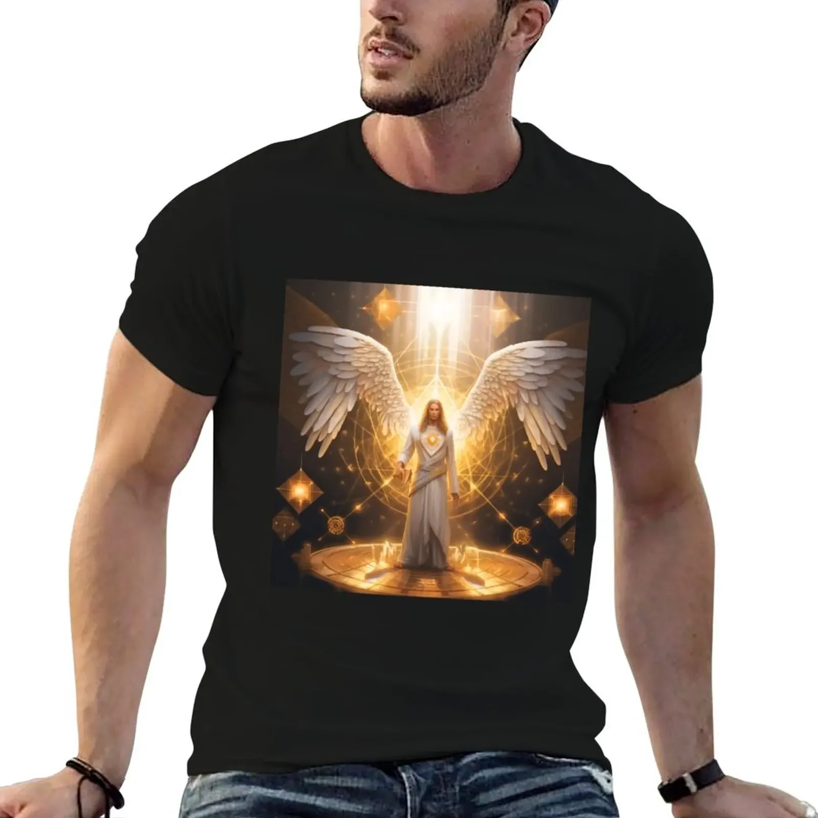 Archangel Metatron: The Divine Scribe and Wisdom Keeper T-Shirt cotton graphic tees anime tshirt workout shirts for men