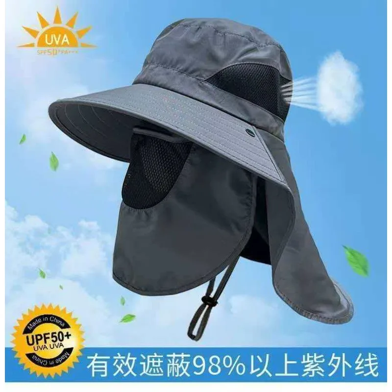 chapeu-com-protecao-solar-mascara-facial-de-verao-chapeu-de-protecao-solar-chapeu-para-pesca-e-esportes-ao-ar-livre-mascara-facial-chapeu-com-xale-chapeu-de-pescador