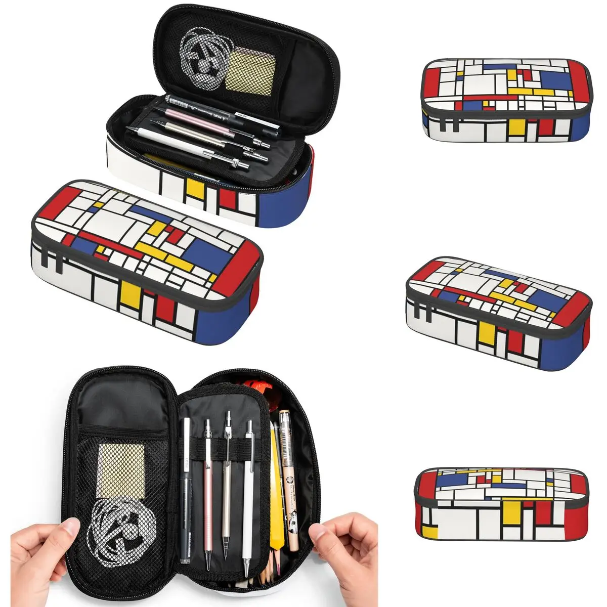 Piet Mondrian Pencil Cases Large Capacity Pen Bags Pen Box Pencil Pouch For Boys Girls Students Stationery School Office