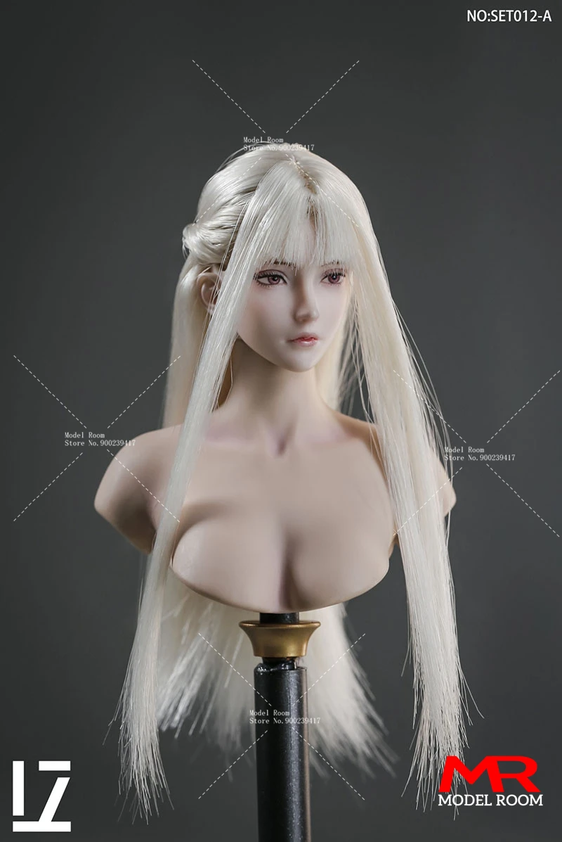 LZ TOYS SET012 1/6 Long Hair Female Head Sculpt Carving Model Fit 12'' TBL PH JO Action Figure Body Dolls