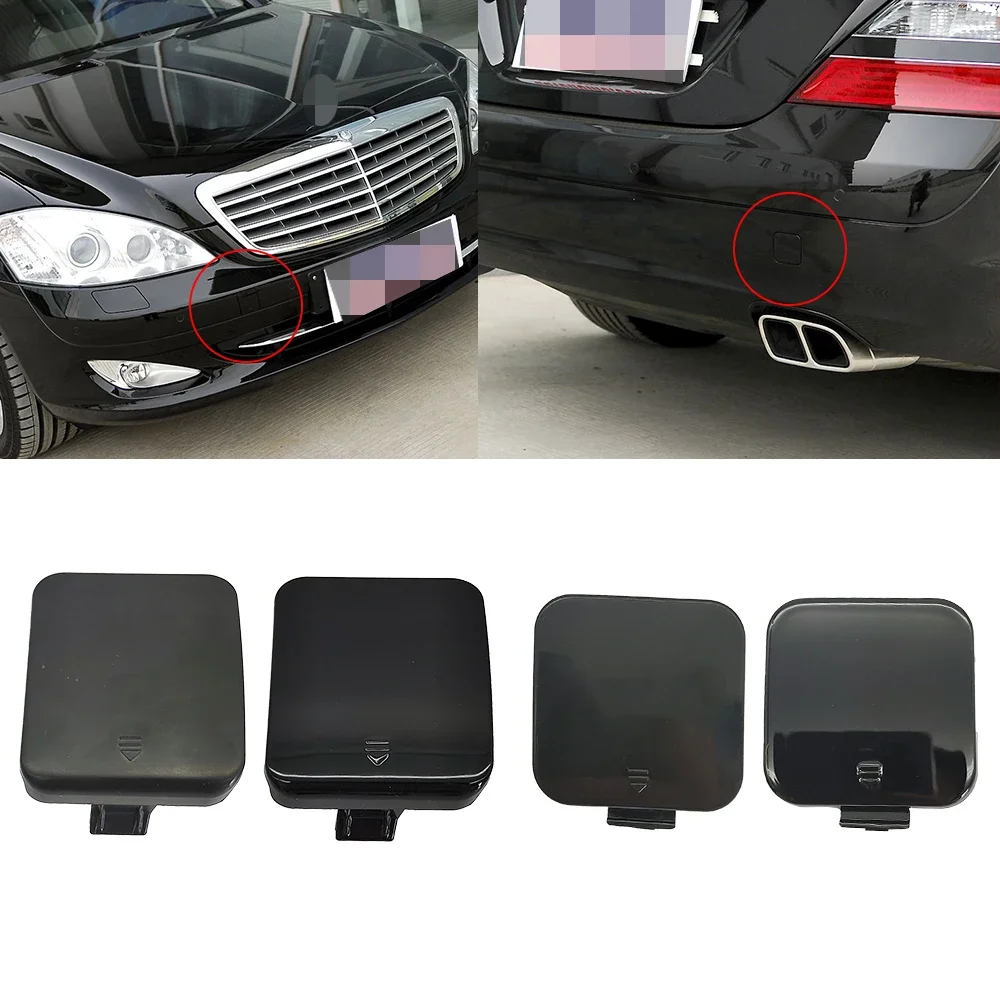 

For Mercedes W221 Car Front Bumper Tow Hook Cover Cap Black For Benz S Class 2005-2008 S300 S320 S350 S400 S500 2218850223