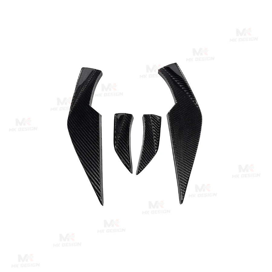 ألياف الكربون VS نمط المصد الأمامي الخائن لسيارات BMW M3 G80 G81 M4 G82 G83 2021 + المصد الأمامي الجانب Canards زعانف اكسسوارات السيارات #2