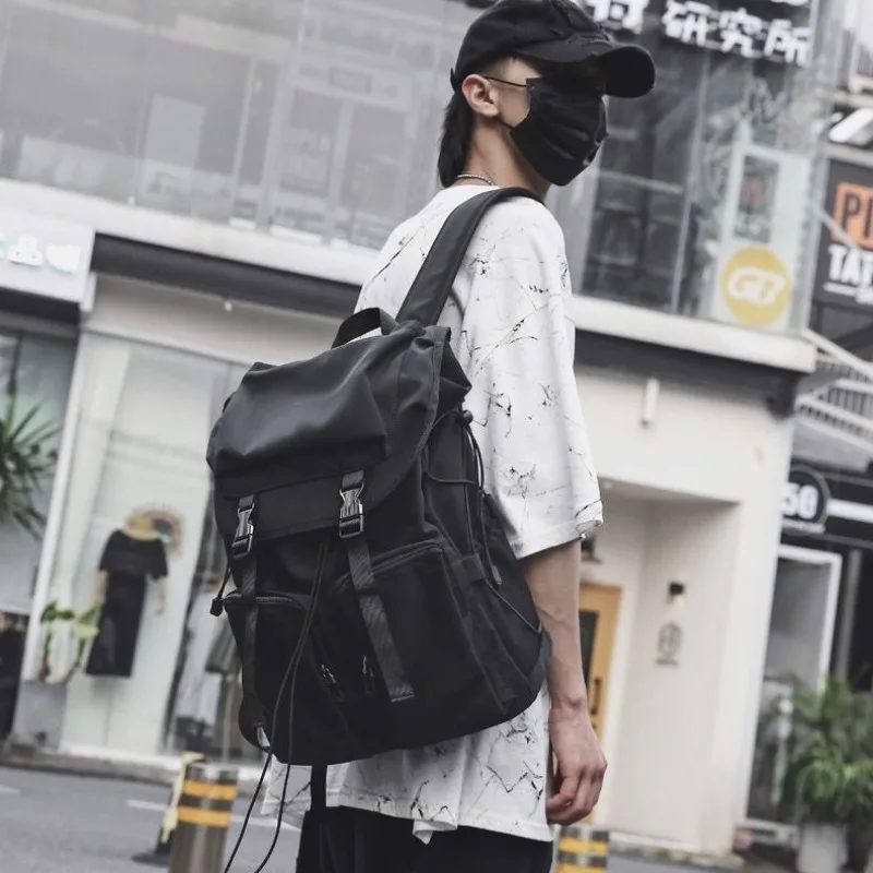 حقيبة ظهر نايلون للجنسين، حقيبة ظهر كاجوال عصرية ذات سعة عالية، حقيبة مدرسية للسفر #5