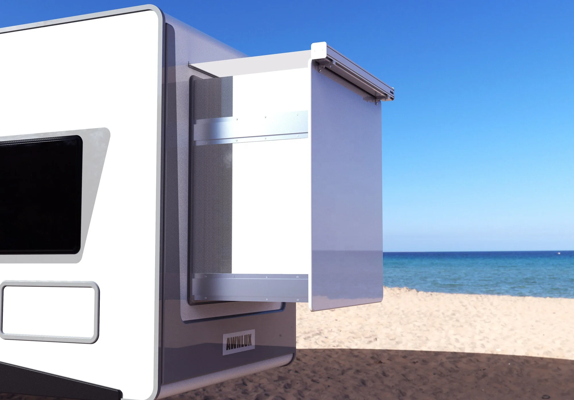 มอเตอร์โฮมแบบเต็มตู้พร้อมหลังคาสไลด์เอาท์