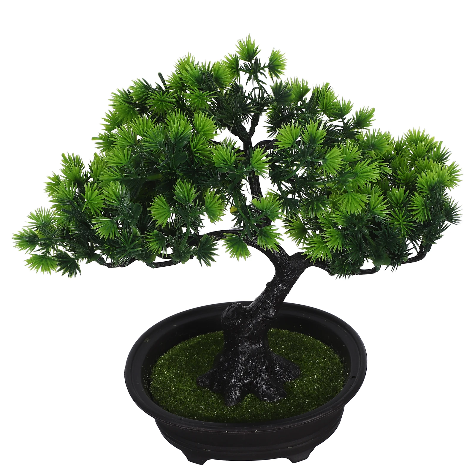 

Fake Bonsai Tree Artificial Greenery Potted Plant Compact Desktop Decor for Living Room Bedroom Zen Garden Interior Design