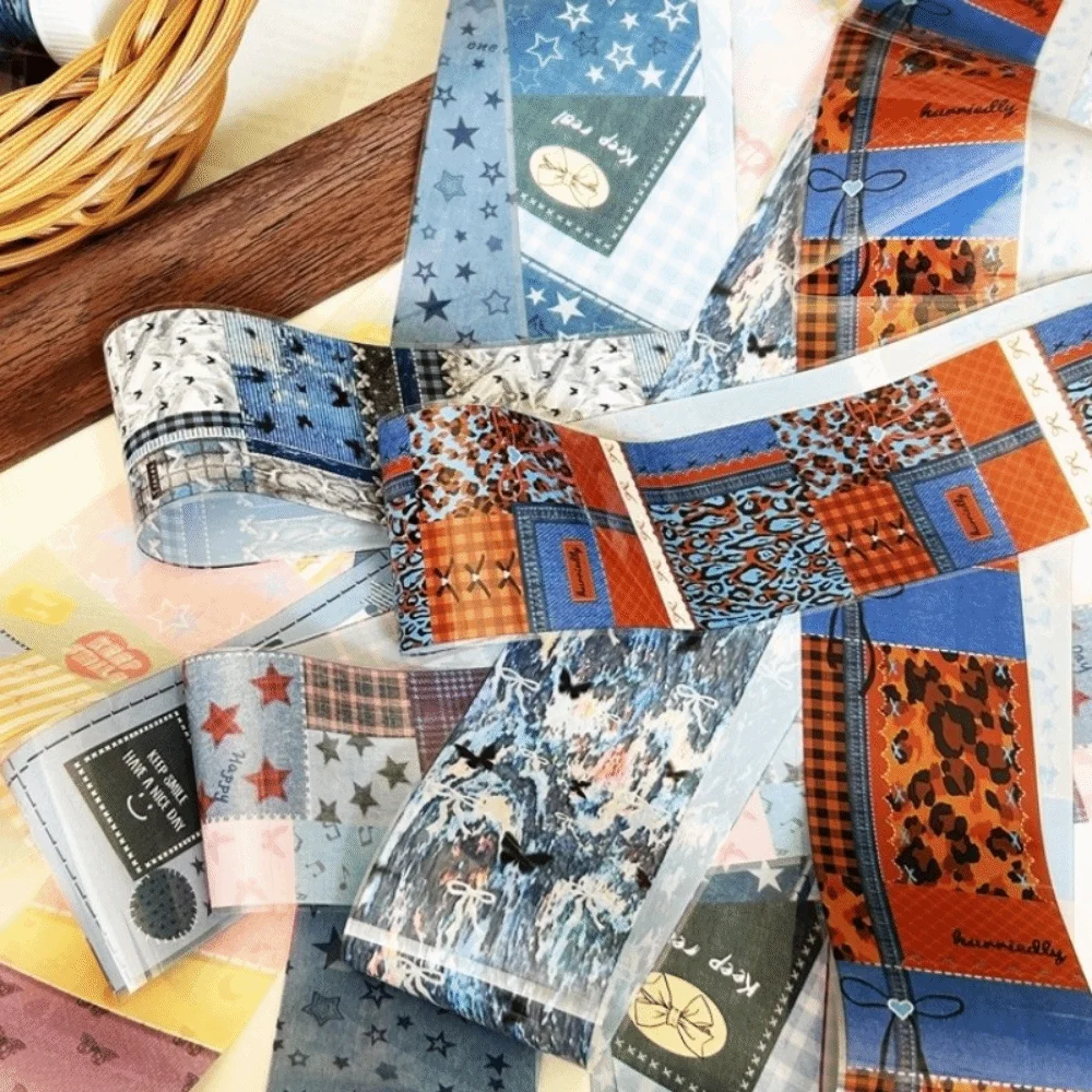 

10 рулонов цветной фольги для ногтей, бумага для трансфера, DIY наклейки для ногтей с леопардовым принтом, клетчатые наклейки под деним, набор для маникюра, декоративная лента