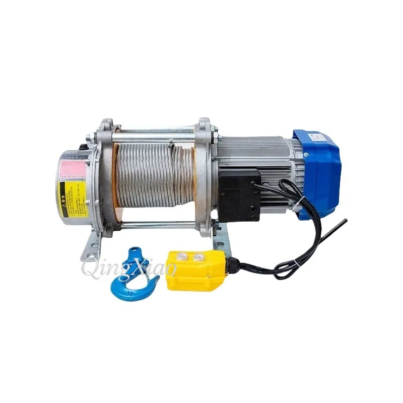 Sturdy Steel Wire Rope Crane Winch Hoist Durable Anti Break Cable Assembly Compact Install Layout Stable Anti Slip Crank Design