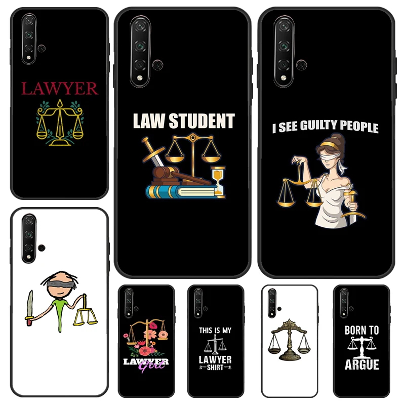 Law Lawyer Judge Justice Case For Huawei P30 Pro P20 P40 Lite Nova 8i 7i 3i 11i 5T 9 10 SE Y60 Y61 Y70 Y90 P Smart Z