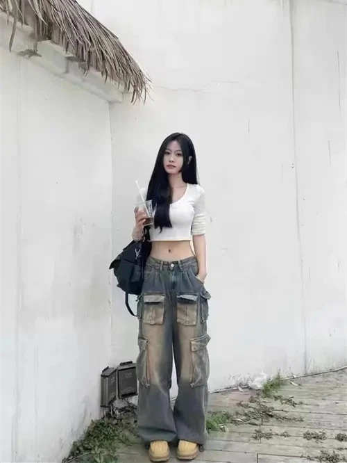 

Брюки-карго женские для девочек, летние капри с полиэстеровой полосой, утягивающие спортивные быстросохнущие, универсальные, с карманами, удобные, динамические