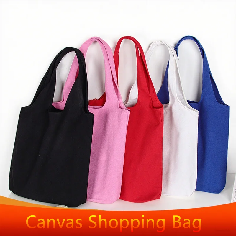 

Large Women's Fabric Canvas Tote Bag Female Reusable Shopper Bag Women Crossbody Bag Supermarket Handbags Cloth Eco Bag