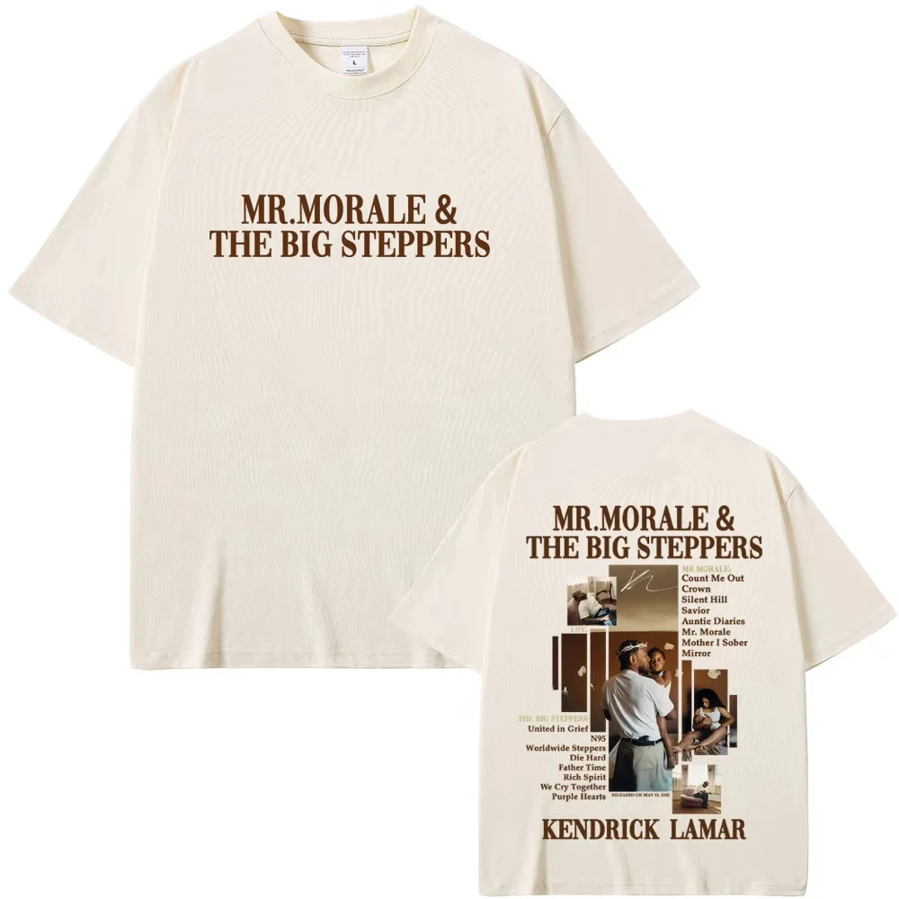 Kendrick Lamar Mr Morale & The Big Steppers T-shirt Men's Hip Hop Fashion Pop Music T Shirt Women Casual Cotton Vintage T-shirts