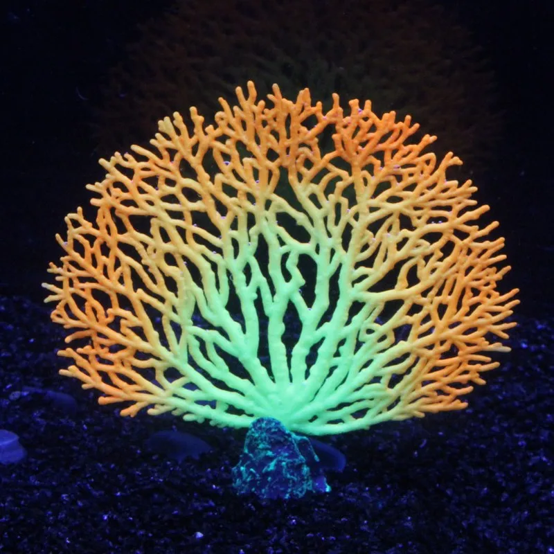 Fish Tank Decoration Underwater Landscape Ornament Artificial Coral Decor Red Anemone Aquatic Water Plants Aquarium Decoration