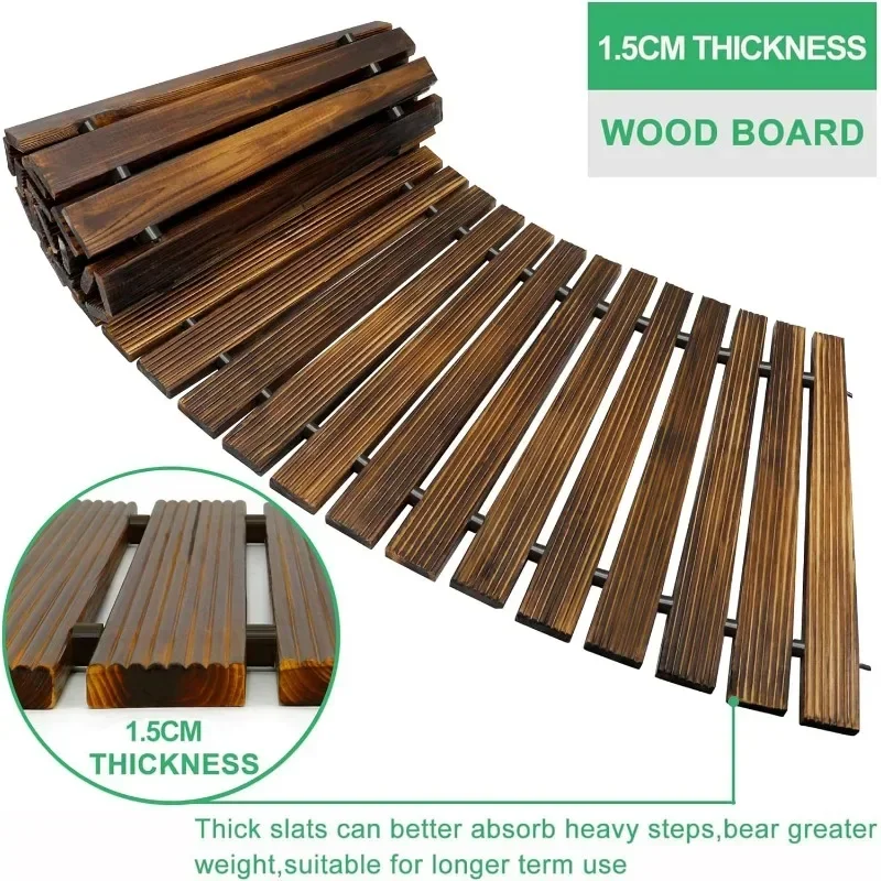 

Декоративная деревянная садовая дорожка на открытом воздухе, подходит для террасы, пляжа, двора, свадебной вечеринки, террасы и наружного пола