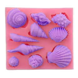 Ocean All Kinds of Shell Scallop DIY Silicone Sugar Turning Baking Tool Chocolate Mold Cake Mold