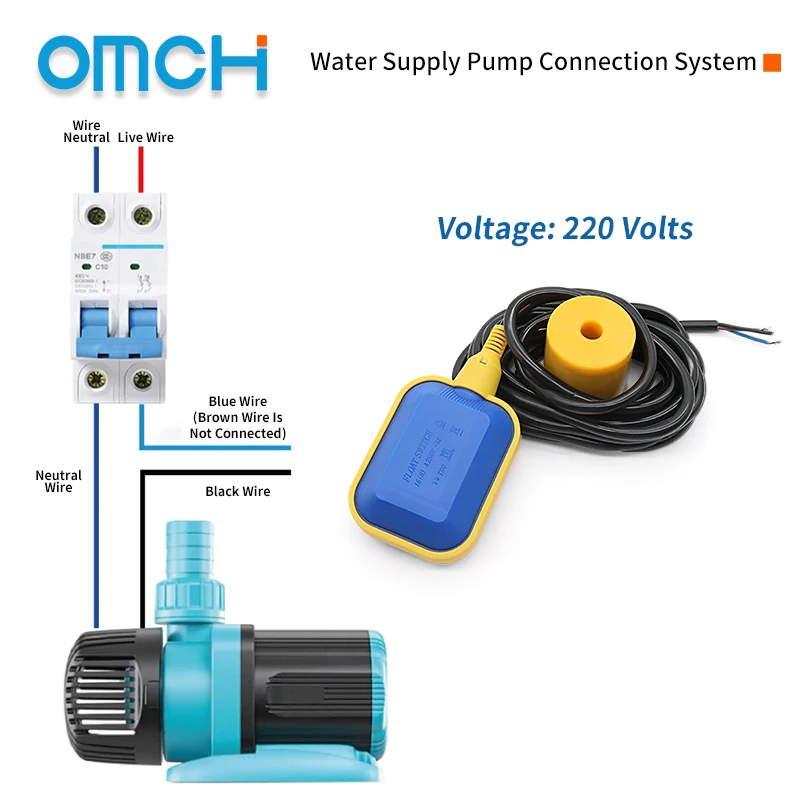 OMCH Float Switch Liquid Level Sensor Float Flow Switch Contactor Sensor 2m 3m 4m 5m 10m 15m For Water Towers And Tanks