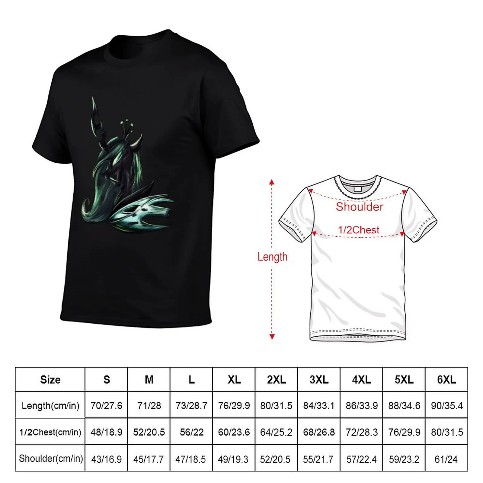 MLP: Queen Chrysalis T-Shirt Large Size Casual Tee Shirt T-Shirt view 5