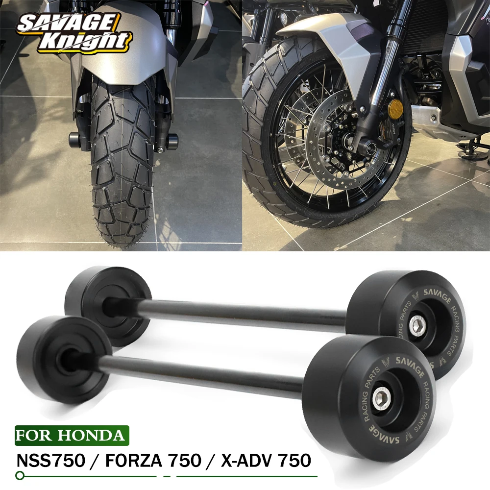 Untuk Forza 750 Aksesori Motor Slider Kecelakaan Garpu Poros Depan untuk HONDA NSS 750 X ADV 750 Hub Roda Blok Anti Tabrakan