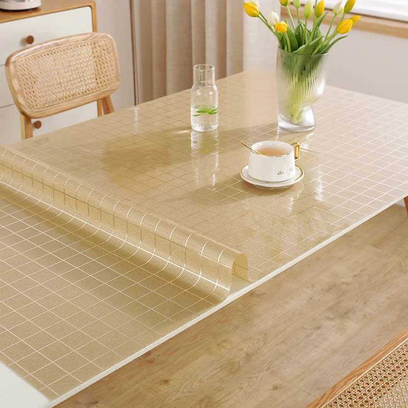 1.0mm Thick Pvc Oilproof Table Cloths Tablecloth Waterproof Oil -proof Rectangle Coffee Table Plastic Table Cloth